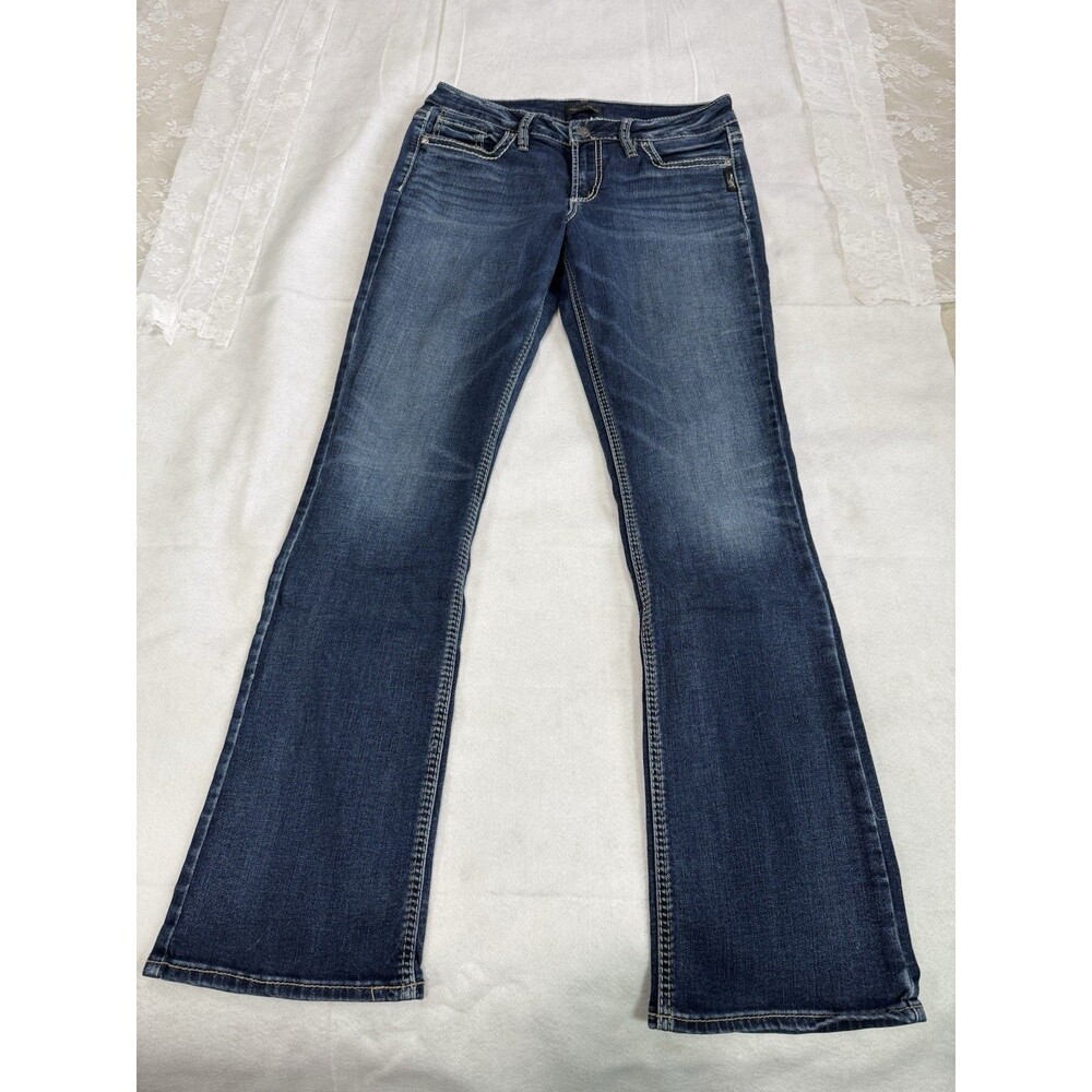 Womens Silver Suki Slim Boot Cut Jeans 30x33